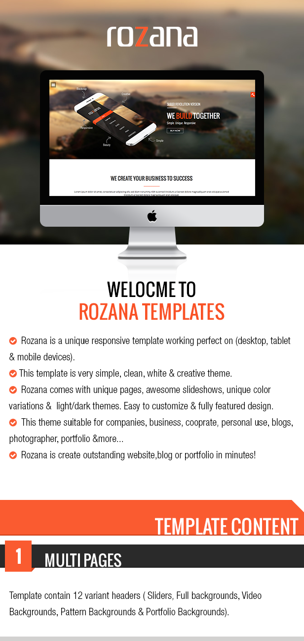 Rozana - Responsive Multipurpose & One Page Parallax - 7